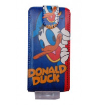 Кожен калъф FLIP с голям клипс за HTC Desire 500 Donald Duck